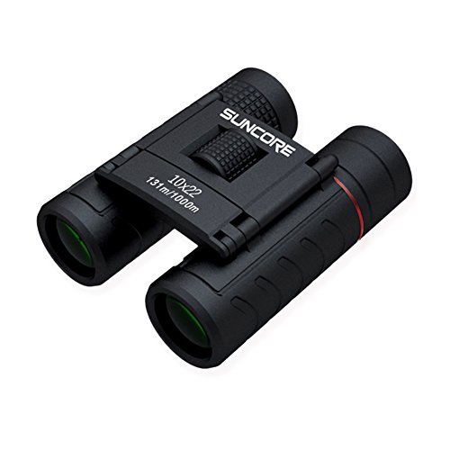 SUNCORE Binoculars Folding Pocket 10x22 HD Compact Travel Binoculars Mini Binoculars for Kids bird watching Concerts
