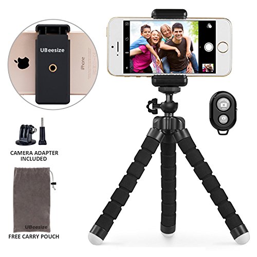 Phone tripod, UBeesize Portable and Adjustable Camera Stand Holder with Remote and Universal Clip for iPhone, Android Phone, Camera, Sports Camera GoPro Phone tripod, UBeesize Portable and Adjustable Camera Stand Holder with Remote and Universal Clip for iPhone, Android Phone, Camera, Sports Camera GoPro