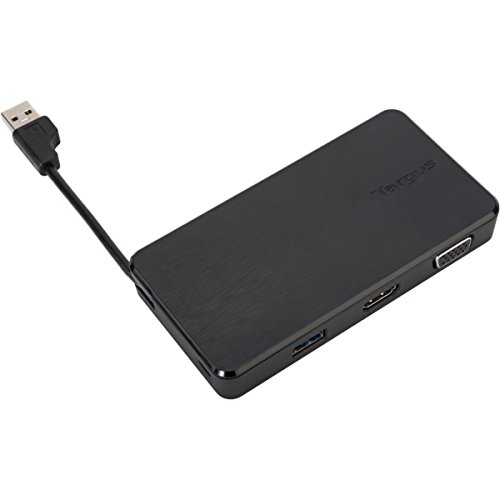 Targus VersaLink Universal Travel Laptop Dock with VGA/HDMI Connectivity & 2 USB 3.0 Ports for PC, Mac, & Android (DOCK110USZ)