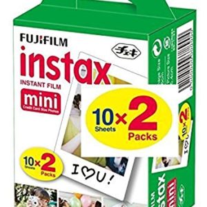 Fujifilm Instax Mini Film 20 Prints for Fuji 8 50s 25 7s 90 300, Full Color, Twin Pack