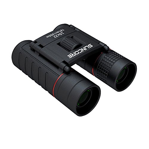 SUNCORE Binoculars Folding Pocket 10x22 HD Compact Travel Binoculars Mini Binoculars for Kids bird watching Concerts