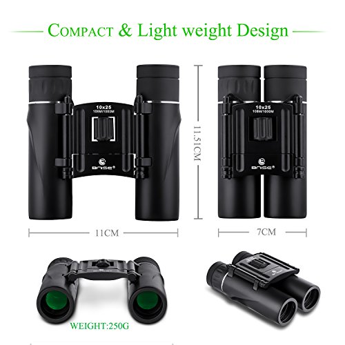 BNISE Mini Binoculars Compact Design, 10x25 Clear Optical Lens, Ultra-Vision, Easy to Carry and Suitable for Travel, Concert, Children, and Bird Watching, Pocket Size